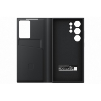 Samsung Galaxy S24 Ultra Clear View Wallet Cover -suojakotelo, musta