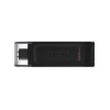 Kingston 128 Gt Data Traveler 70 USB-C 3.2 Gen 1 (3.1 Gen 1) -muistitikku, Musta