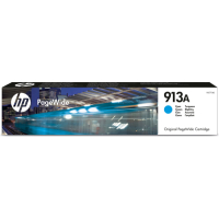 HP 913A, Cyan, alkuperäinen PageWide mustepatruuna, malleihin PageWide 352, MFP 377, PageWide Managed MFP P57750, P55250, PageWide Pro 452, 477, 552