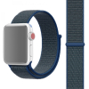 Apple Watch 5 & 4 44mm / 3 & 2 & 1 42mm, Magic Stick Sport Loop‑ranneke (tummansininen)