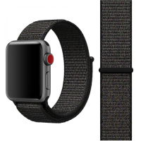 Apple Watch 5 & 4 40mm / 3 & 2 & 1 38mm, Magic Stick Sport Loop‑ranneke (musta)