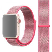 Apple Watch 5 & 4 40mm / 3 & 2 & 1 38mm, Magic Stick Sport Loop‑ranneke (vaalea pinkki)