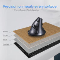 M618GX Wireless Ergonomic Vertical Mouse 1600DPI Optical Mouse Delux Hiiri