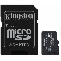 8GB microSDHC Industrial C10 A1 pSLC Card + SD Adapter