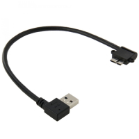 Smartte 26cm Kulmajohto MicroUSB 3.0 - USB A USB D