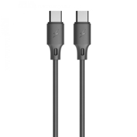 WK 1m 3A USB-C ↔ USB-C johto, Oneplus Warp Charge, Samsung super fast charging yhteensopiva (musta) WDC-106 Type-C ↔ Type-C