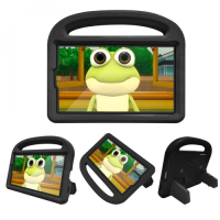 Smartte Samsung Tab A7 Lite T225/T220 musta suojakuori kantokahvalla.