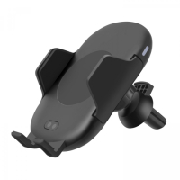 Puhelimen motorisoitu autoteline 10W langattomalla latauksella, Qi, kiinnitys tuuletinritilään