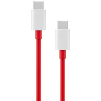 OnePlus Warp Ultravooc Charge 65W USB-C -> USB-C -kaapeli, 100cm, punainen/valkoinen
