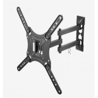 DELTACO OFFICE Full-Motion Seinäkiinnike Wall Mount, tilt, swivel, 23"-55", 30 kg, black Seinäkiinnikkeet näytöille