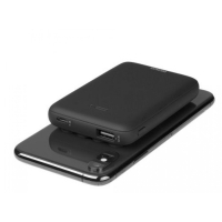 DELTACO varavirtalähde 5000 mAh, Qi 5W, imukuppi, 1x USB-A, Micro USB