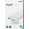 Varavirtalähde, 10000 mAh, 2 x USB-A, 2,1A, LED-merkkivalo, valkoinen Deltaco