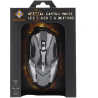 DELTACO GAMING pelihiiri, 1000 - 3200 dpi, oranssi valaistus, USB 2.0, 1,5 m kaapeli, optinen,  musta