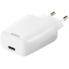 DELTACO 3A, 15 W, USB-C seinälaturi, 5V, USB, valkoinen
