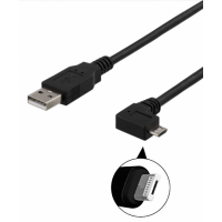 2 in 1 Apple Lightning & Micro USB 2m Latausjohto Musta