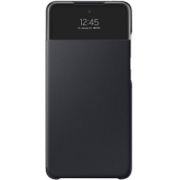 Samsung A52 4G / A52 5G Smart S View Wallet Cover musta suojakotelo