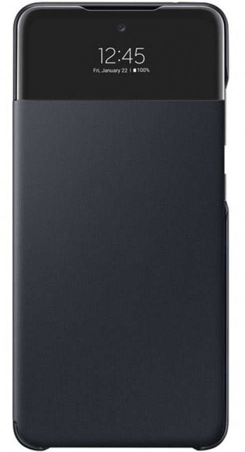 Samsung A52 4G / A52 5G Smart S View Wallet Cover musta suojakotelo