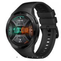 Käytetty, HUAWEI WATCH GT2e musta, musta ranneke. Akun kesto jopa 2 viikkoa, takuuta 10kk