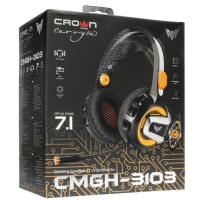 Pelikuulokkeet 7.1 USB CMGH-3103 PC CrownMicro Oranssi LED