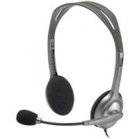 LOGITECH Stereo Headset H110 - Kaksi liitintä, kuuloke korvan päällä.