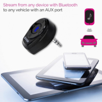 ISIMPLE BLUJAX,  3,5mm AuxIn sisääntulo langattomaksi Bluetooth-yhteydeksi. 2019 uutuusmalli, uusilla ominaisuuksilla!