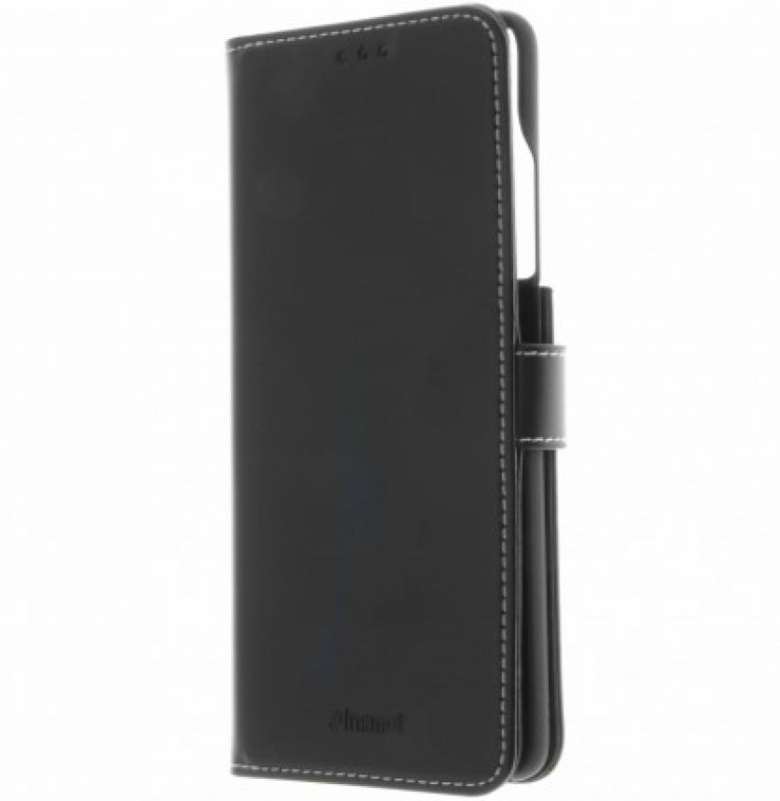 Insmat Samsung S21 Ultra, musta, aitoa nahkaa oleva puhelimen suojakotelo