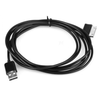 Samsung 1m 30 pin USB johto Tab P1000 P3100 P5100 P6200 P6800 P7100 P7300 P7500 N5100 N8000 musta 30pin