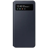 Samsung alkuperäinen S View Wallet Läppäkansi matkapuhelimelle, musta malliin A41