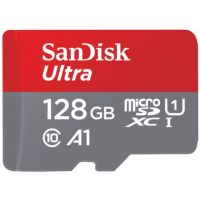 SanDisk 128 Gt Ultra, UHS-I Class 10 MicroSDXC -muistikortti + SD-adapteri