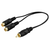 Deltaco RCA u - 2xRCA n Y-adapteri