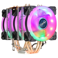 Evesky 500 Prosessorintuuletin 3 tuulettimella, värikäs LGA 1200 / AMD AM2 AM4&AMD3S-754/939/940 Intel LGA775  l1150/1151/1155/1156/1356/1366