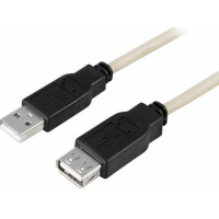 Deltaco USB 2.0 jatkokaapeli A-A u-n, 1m