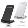 Quick Charge 10W Wireless Fast Charger White, 2 Coils Stand Pad Qi