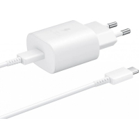 Samsung 25 W Super Fast Charging laturi, 1m Type-C johdolla, USB-C valkoinen, EP-TA800