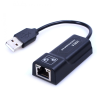 USB -> RJ-45 10/100 Mbps USB Ethernet Adapteri, ABITTI yhteensopiva,  musta