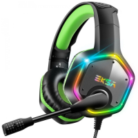 EKSA RGB USB, 2.2m johto, PC / Mac / PS4 Pelikuulokkeet (tummanvihreä)
