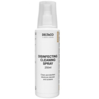 DELTACO desinfioiva puhdistussuihke, 250 ml, soveltuu erityisesti näyttöjen puhdistukseen.