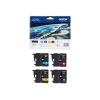 Brother LC985VALBPDR - 4 pakettia - musta, keltainen, sinivihreä, magenta - alkuperäinen - kuplapakkaus - mustepatruuna malleihin DCP J125, J140W, J315W, J515W; MFC J220, J265W, J410, J415W