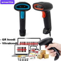 Smartte Viivakoodin- & QR-koodnilukija, USB-A johdolla