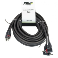 4Connect kaksoissuojattu 5.0 m RCA-kaapeli