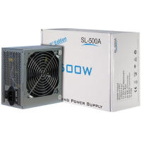 Inter-Tech SL-500A - 500 Watt - 120 mm - 80 Plus, ATX virtalähde