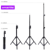 Smartte 66cm - 160cm jalusta 1/4" kierre (6.35mm), puhelimelle / tabletille / kameralle