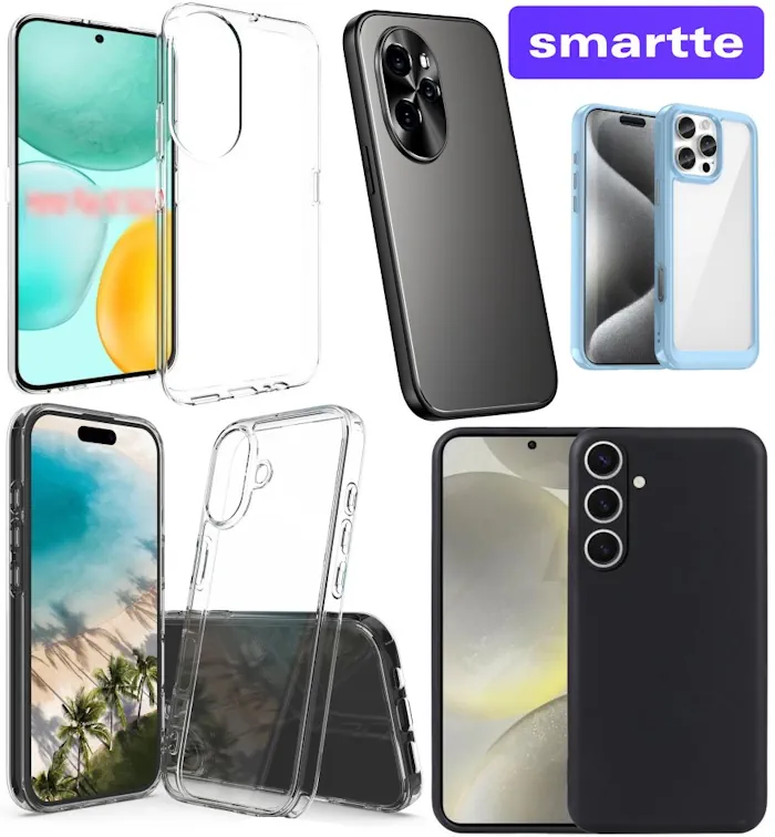 Smartte Huawei P Smart Z / Honor 9X / Y9 Prime suojakuori (musta reunus) TPU