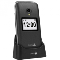 Doro 2424, 3 Mpix, Bluetooth 3.0, 2.4", 800mAh, harmaa, GSM senioripuhelin kahdella näytöllä