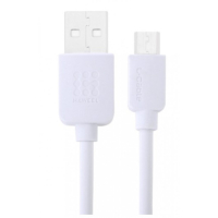 Haweel USB-A MicroUSB 2m Lataus- / Datajohto (valkoinen)