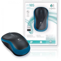 Logitech M185 langaton hiiri, 3 näppäintä 1000DPI, sininen
