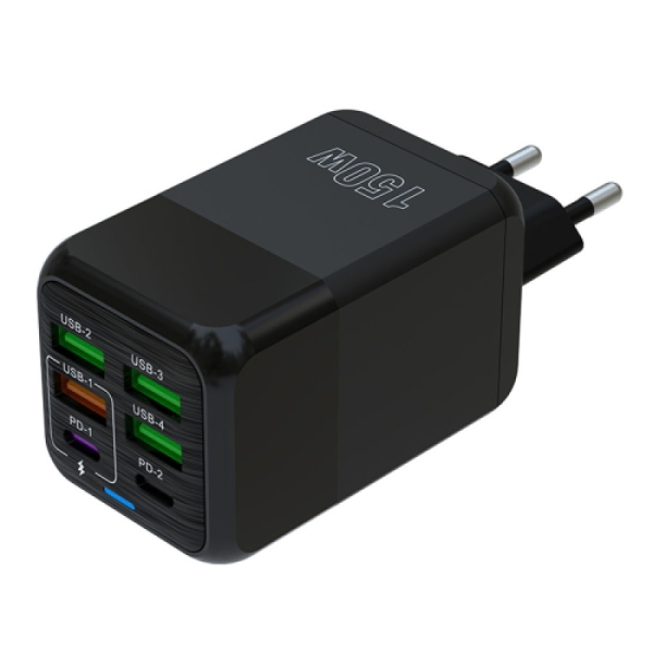 Smartte 4x USB-A + 2x USB-C 150W pikalaturi Type-C