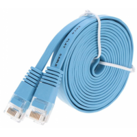 Litteä Verkkojohto CAT 6 15M Sininen