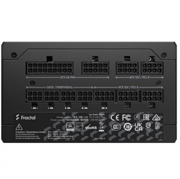 Fractal Design 750W Ion 80 Plus Gold, täysin modulaarinen ATX-virtalähde - Image 2