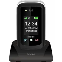 Beafon SL720i 4G kaksinäyttöinen senioripuhelin, musta